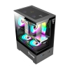 gabinete gamer com vidro frontal e lateral rgb