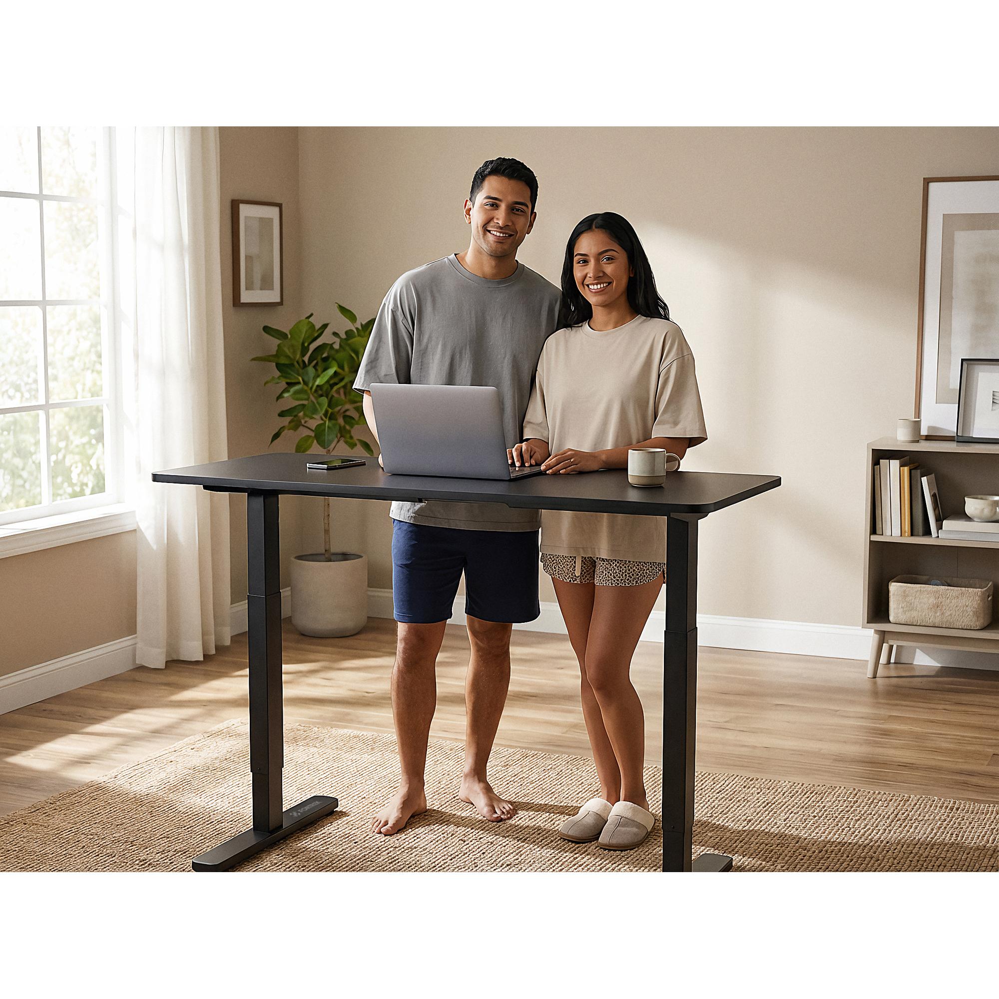 MESA ELETRICA ALTURA AJUSTÁVEL MOTOR ÚNICO FORTREK LIFT PRETA 120X60 - Imagem 7