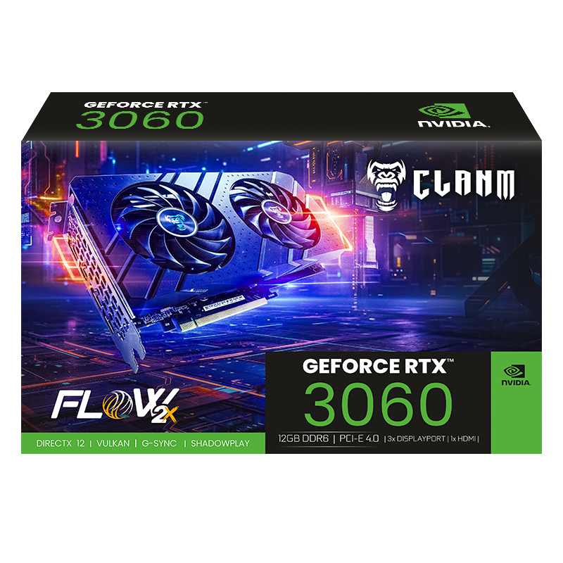 GPU NVIDIA GEFORCE RTX3060 – 12GB DDR6 – 192BIT – CLANM