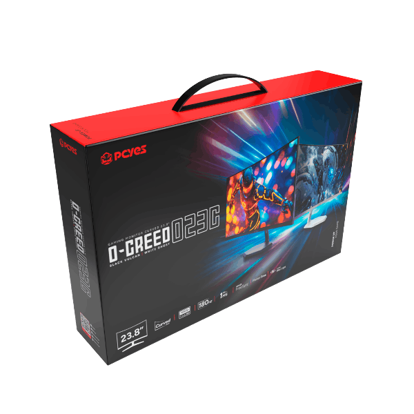 Monitor Gamer Pcyes O-Creed O23C 23.8" Curvo Fhd Va 180Hz 1Ms Hdmi/Dp Freesync White Ghost - Imagem 7