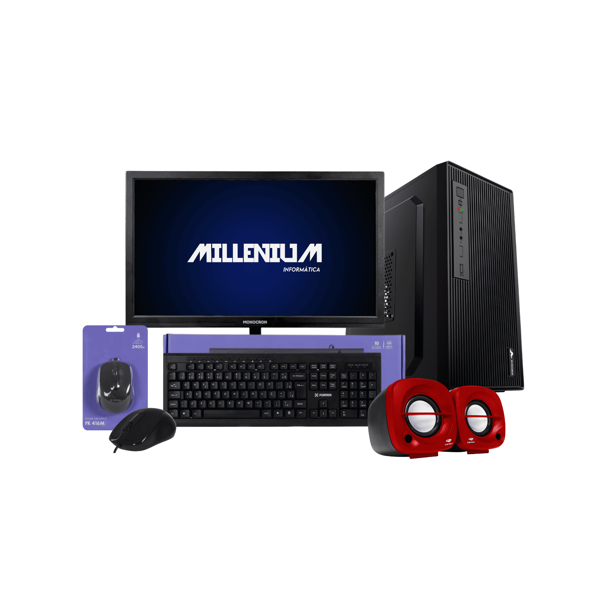 COMPUTADOR COMPLETO PROCESSADOR INTEL I5 8GB SSD 240GB + COMBO TECLADO E MOUSE + CAIXA DE SOM E MONITOR 19 POLEGADAS