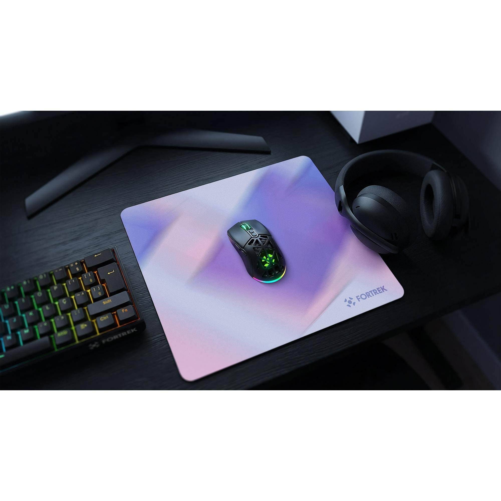 Mousepad Com Infusão de Vidro Fortrek Quickglass PRO Branco - Imagem 10