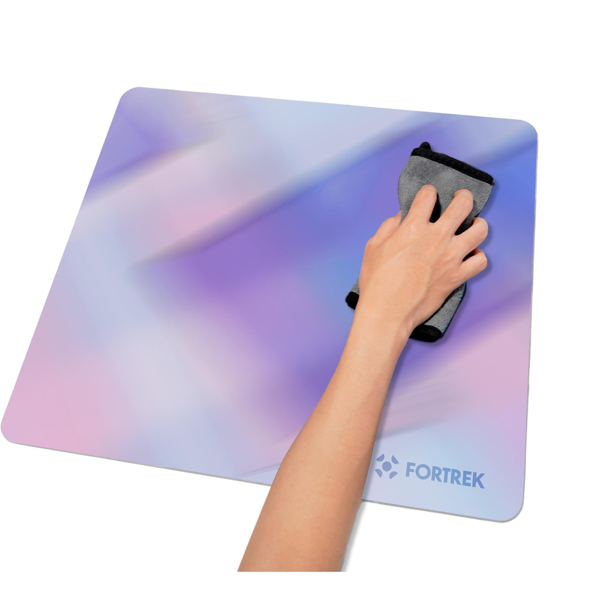 Mousepad Com Infusão de Vidro Fortrek Quickglass PRO Branco - Imagem 4