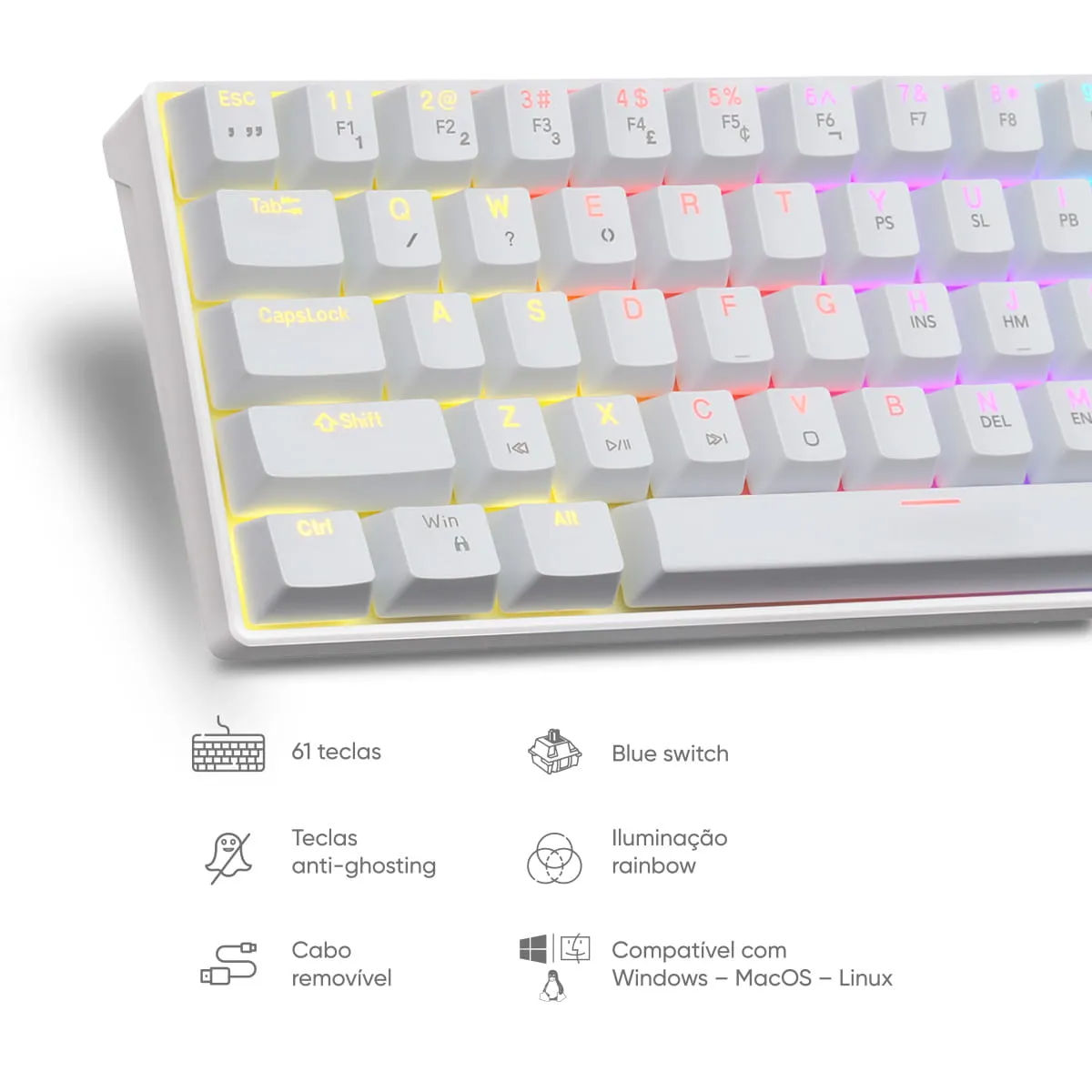 Teclado Gamer Mecânico OX Moon USB Anti Ghosting - Imagem 4
