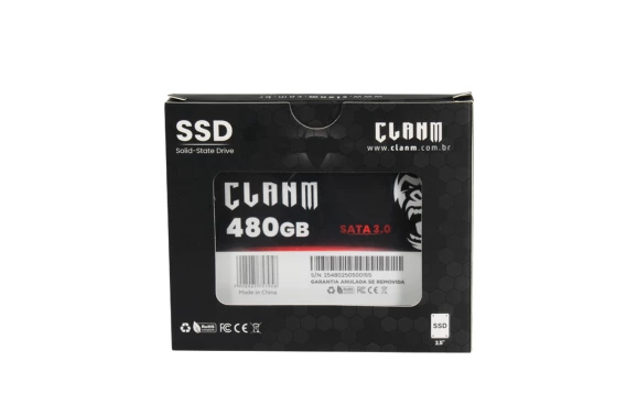 SSD CLANM, 480GB, SATA III, 2.5", Leitura: 530MB/s, Gravação: 510MB/s, Preto - Imagem 4