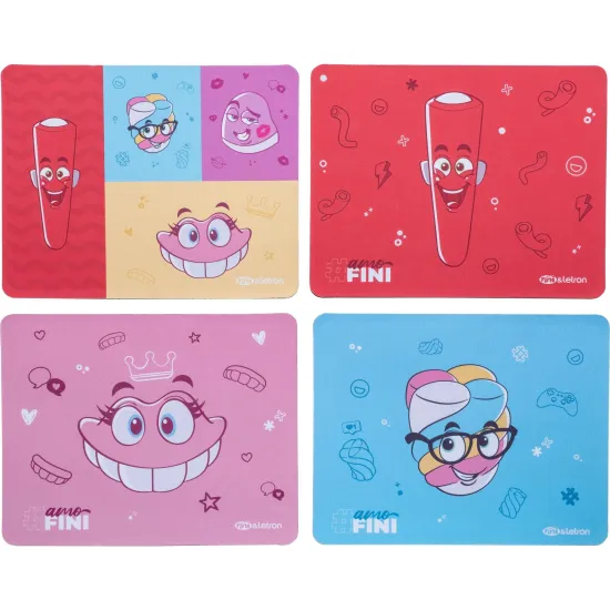 Kit 4 Mouse Pad Slim Letron Fini
