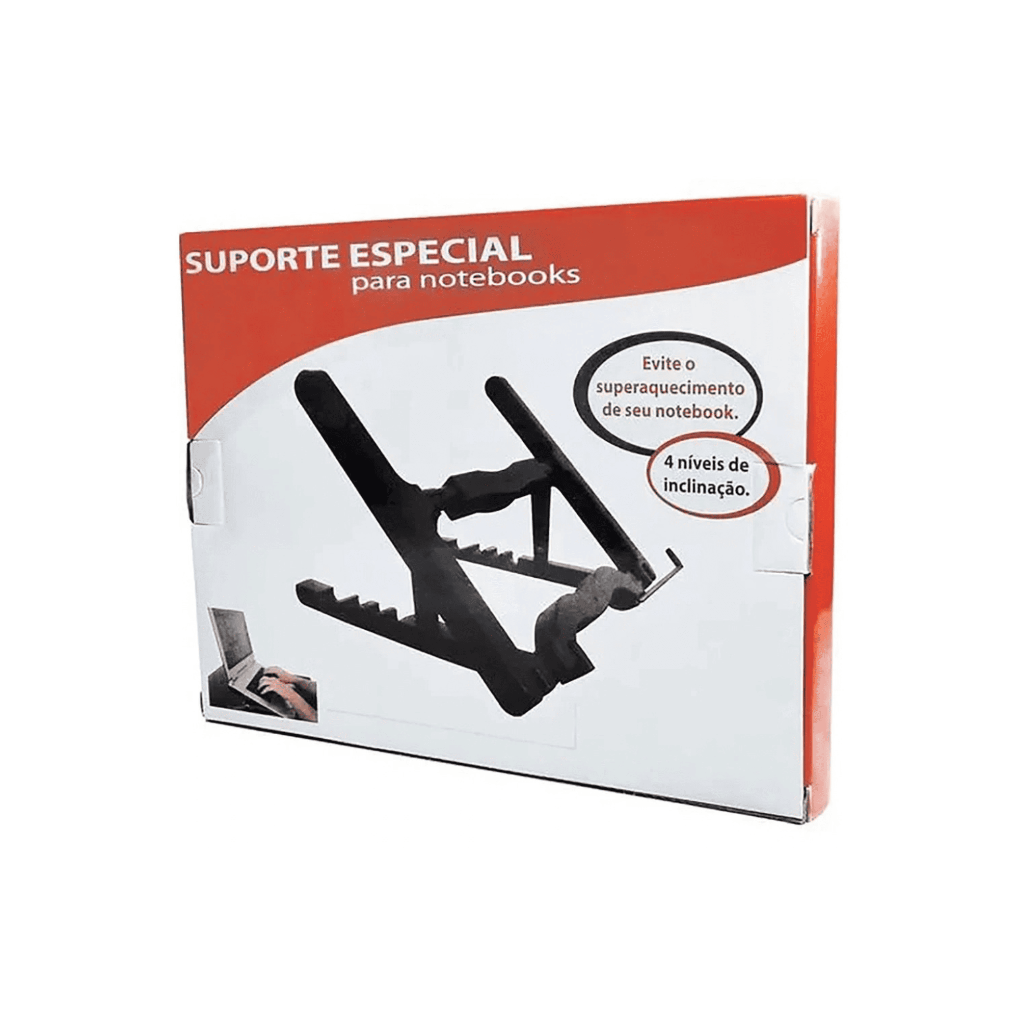 Suporte Para Notebook Masticmol St35, 4 Níveis De Inclinação, Até 45 Graus, Preto - Resistente E Leve - Imagem 5