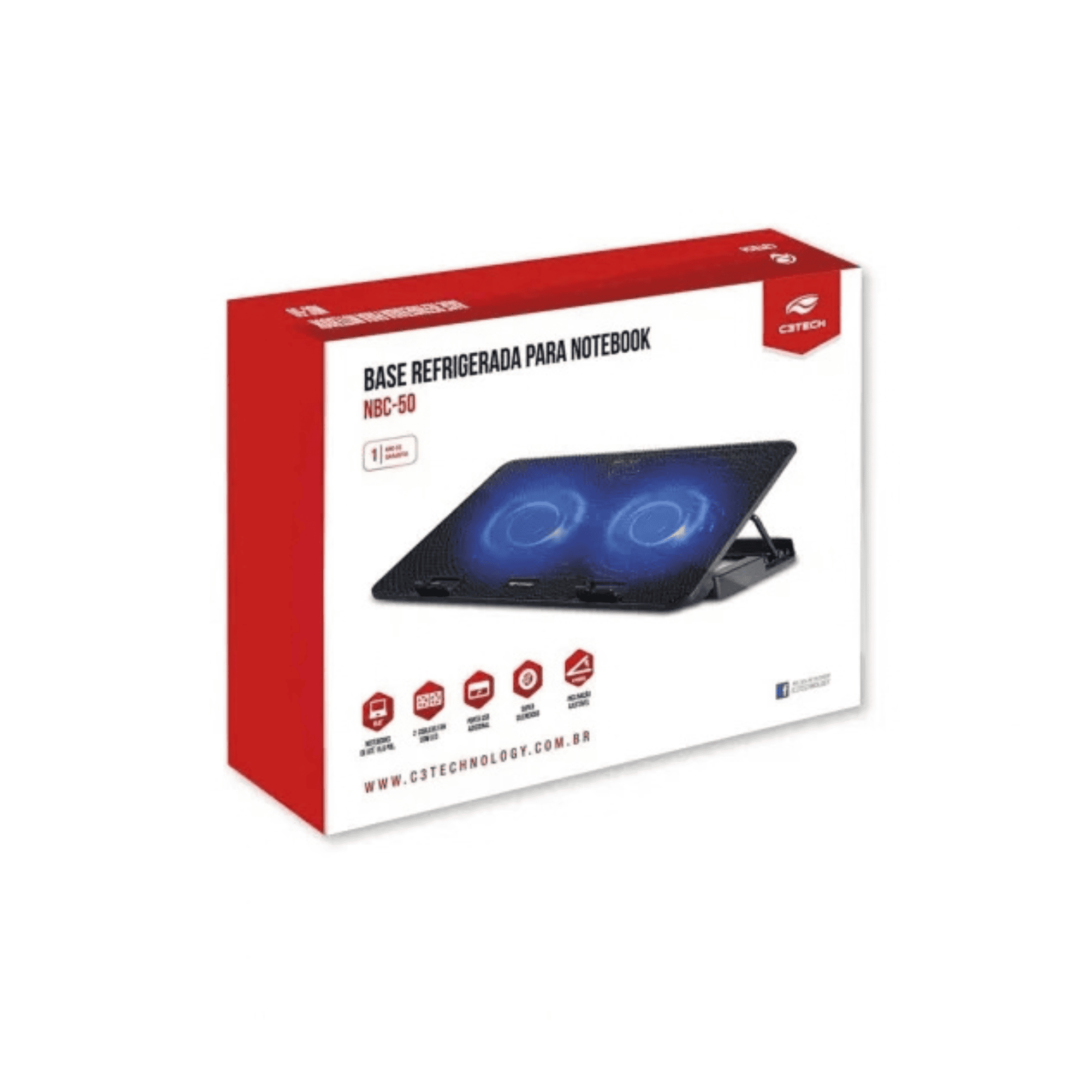 Suporte Para Notebook Com Cooler NBC-50BK C3Tech - Imagem 4