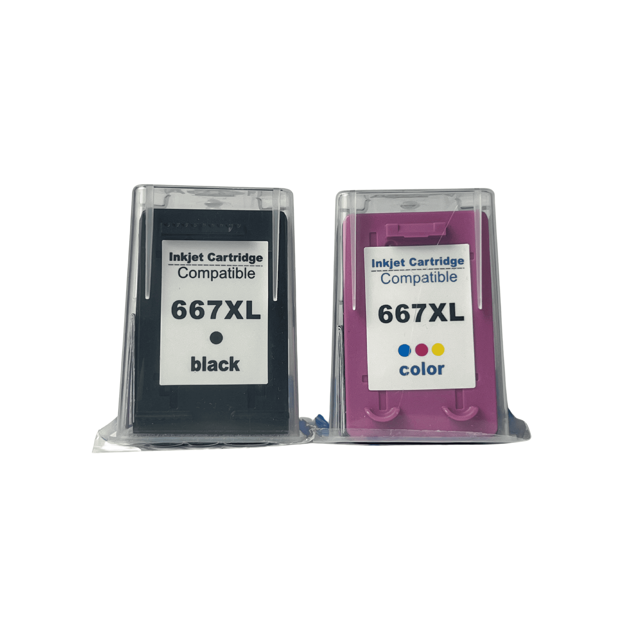 KIT CARTUCHO DE TINTA COMPATÍVEL COM HP 667XL BLACK E COLOR